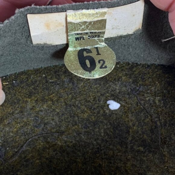 Vintage BOYVILLE Mens Greenish Wool Hat SZ 6.5 Deluxe Quality Sears Roebuck Co - Picture 7 of 11